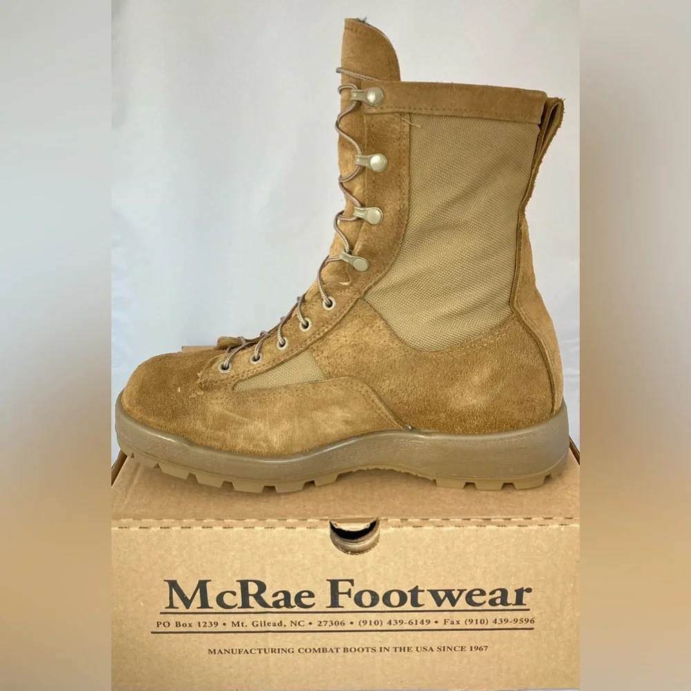 McRae Footwear Army Temperate Weather Combat Boots - Coyote - Mens Size 10.5W - Picture 6 of 14